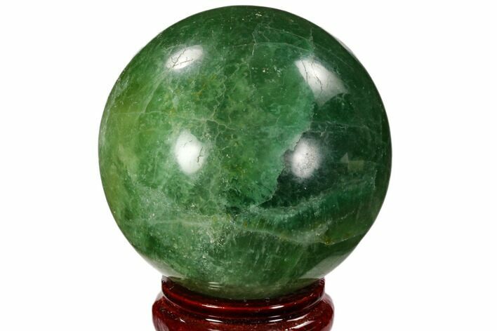 Polished Green Fluorite Sphere - Madagascar #106298